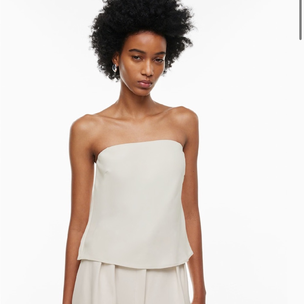 Babaton Strapless Cream Top